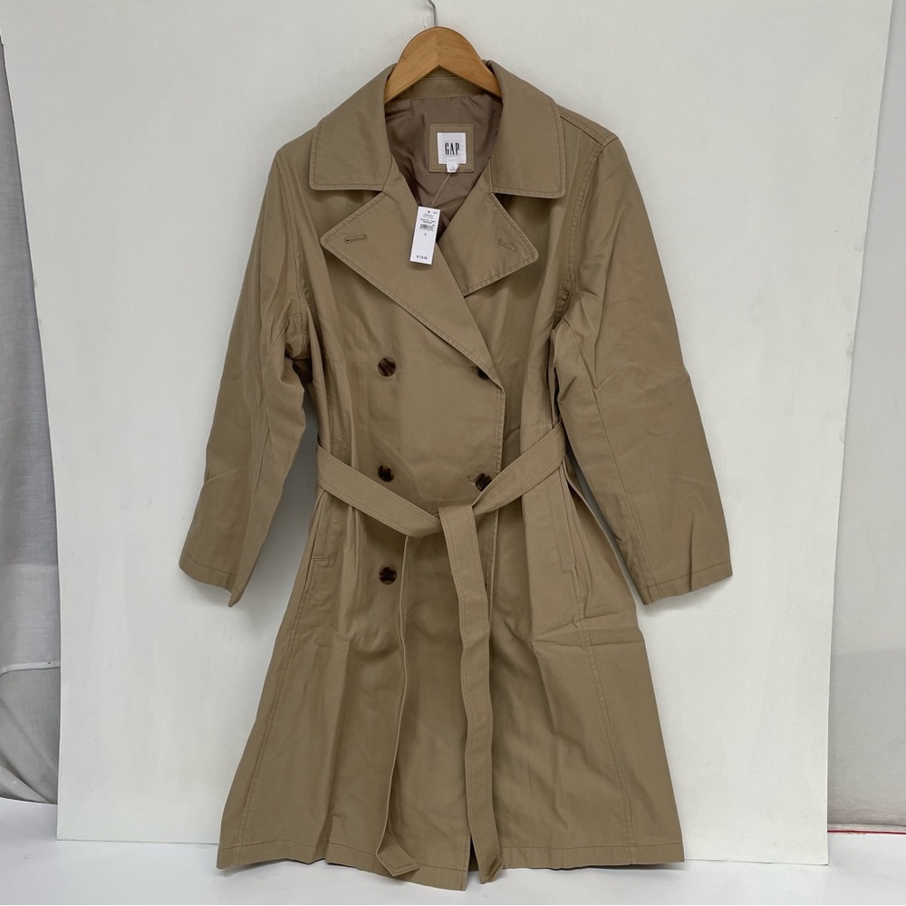 GAP Women's Beige Rain Trench Coat NWT Original Packaging - Picture 2 of 15